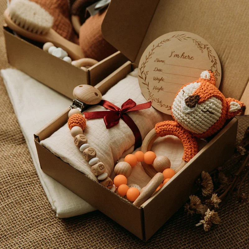 Kids Toy Crochet Rattle Box