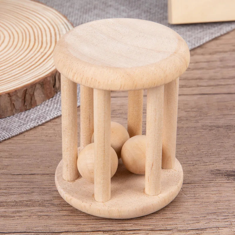 Natural Wood Rattle Set