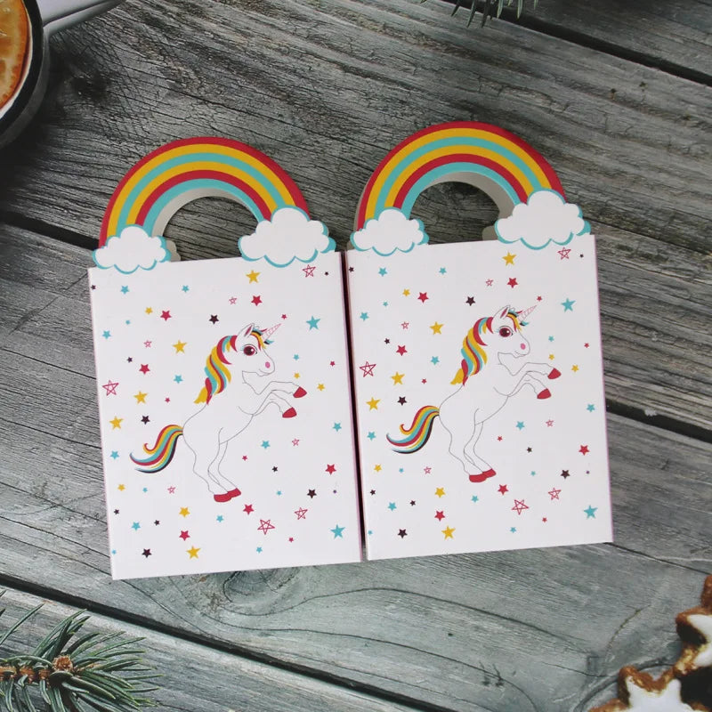 Cartoon Rainbow Unicorn Paper Gift