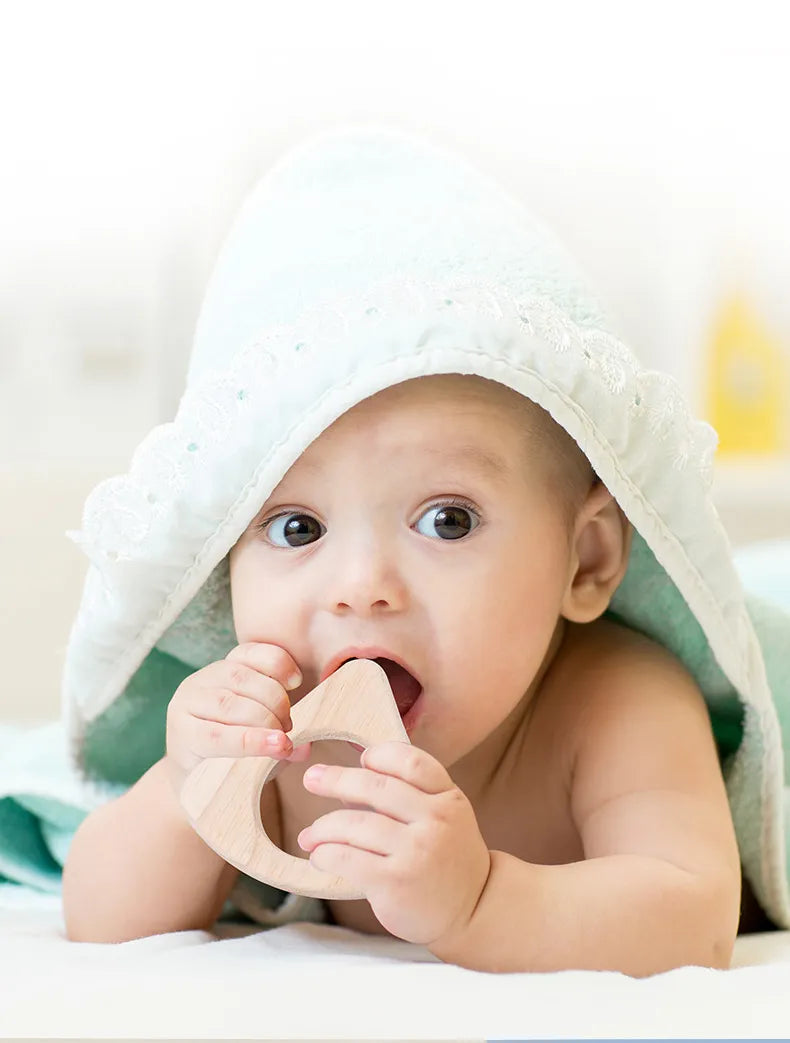 Natural Wood Rattle Set