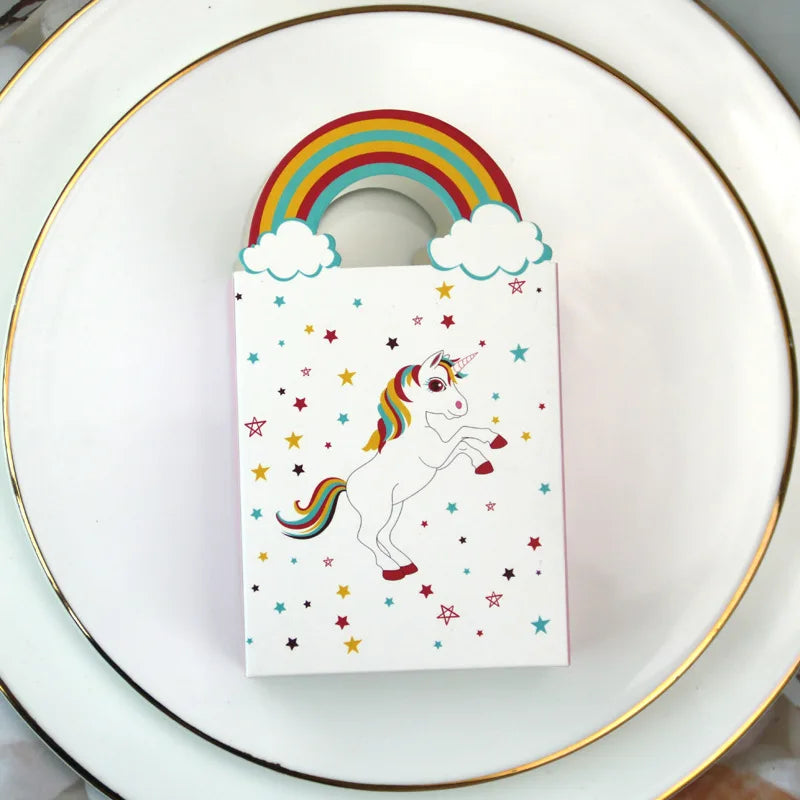 Cartoon Rainbow Unicorn Paper Gift