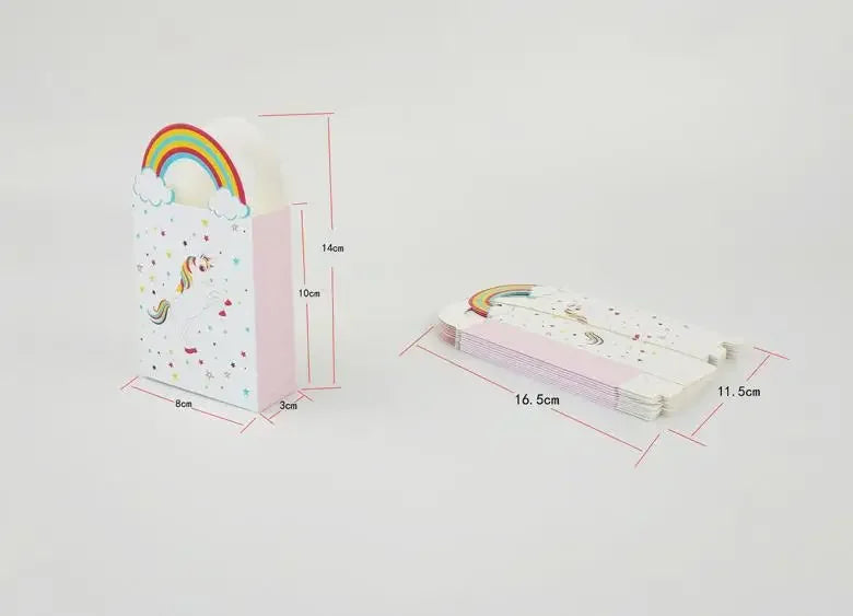 Cartoon Rainbow Unicorn Paper Gift