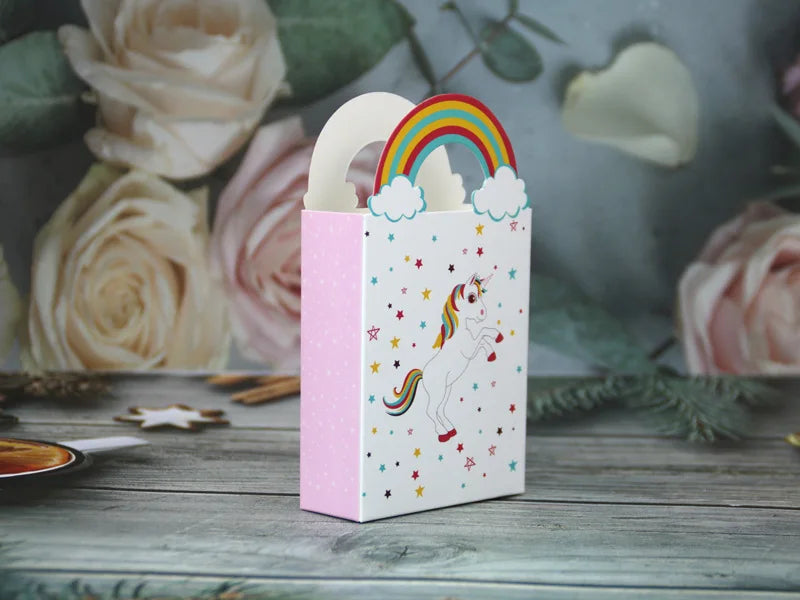 Cartoon Rainbow Unicorn Paper Gift