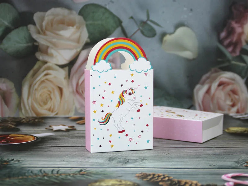 Cartoon Rainbow Unicorn Paper Gift