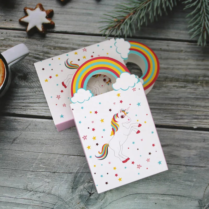 Cartoon Rainbow Unicorn Paper Gift