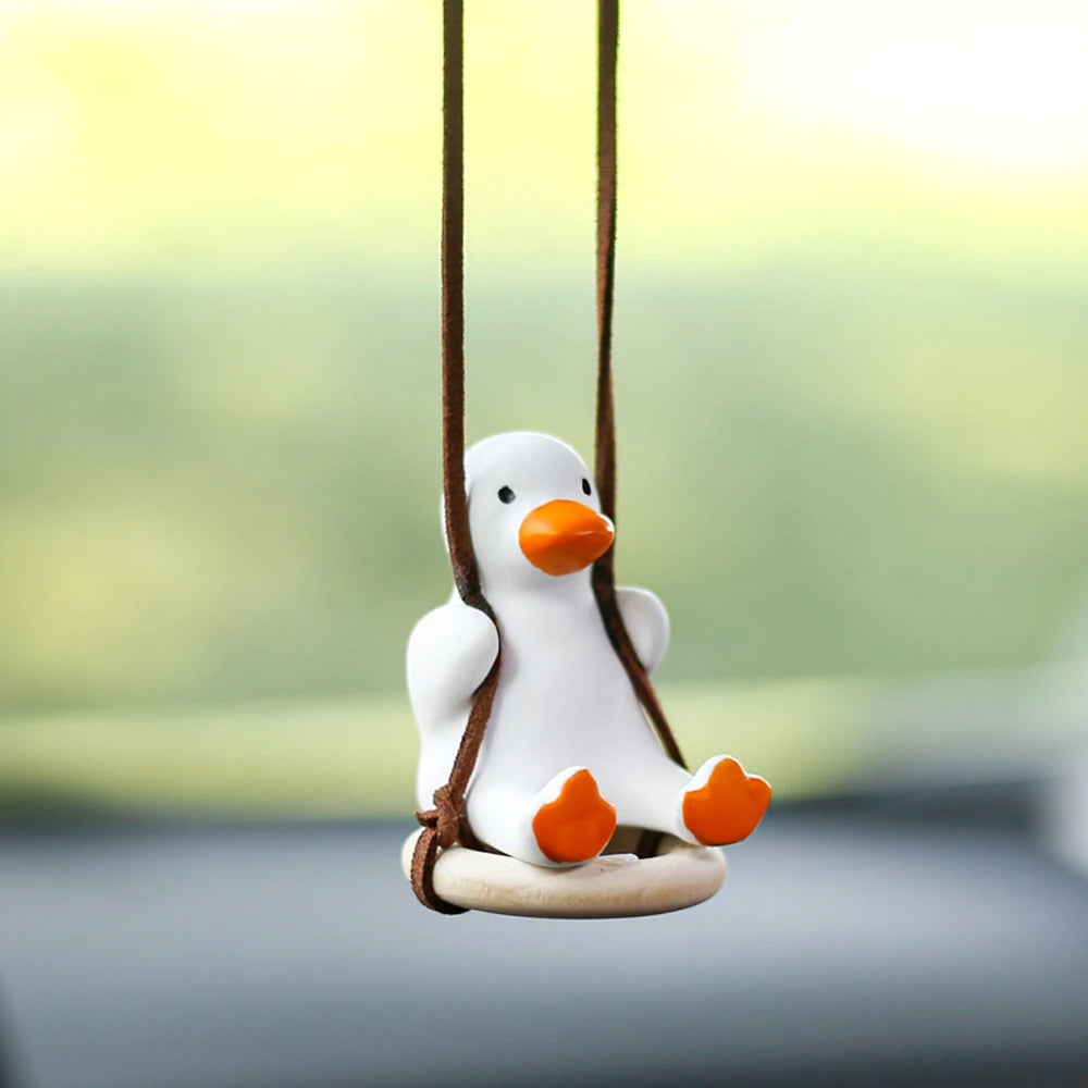 Gypsum Cute Car Anime Swing Duck