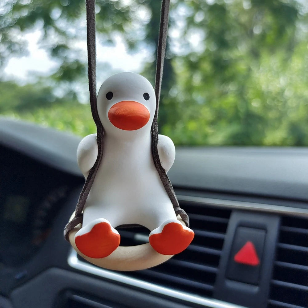 Gypsum Cute Car Anime Swing Duck